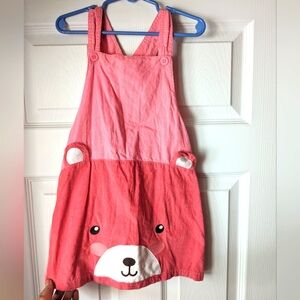 Girls Bear Overall Dress Size 5